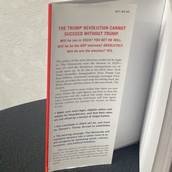 THE RETURN by Dick Morris - Hardcover book politics - 252 pages  NY Bestseller - Picture 4 of 4